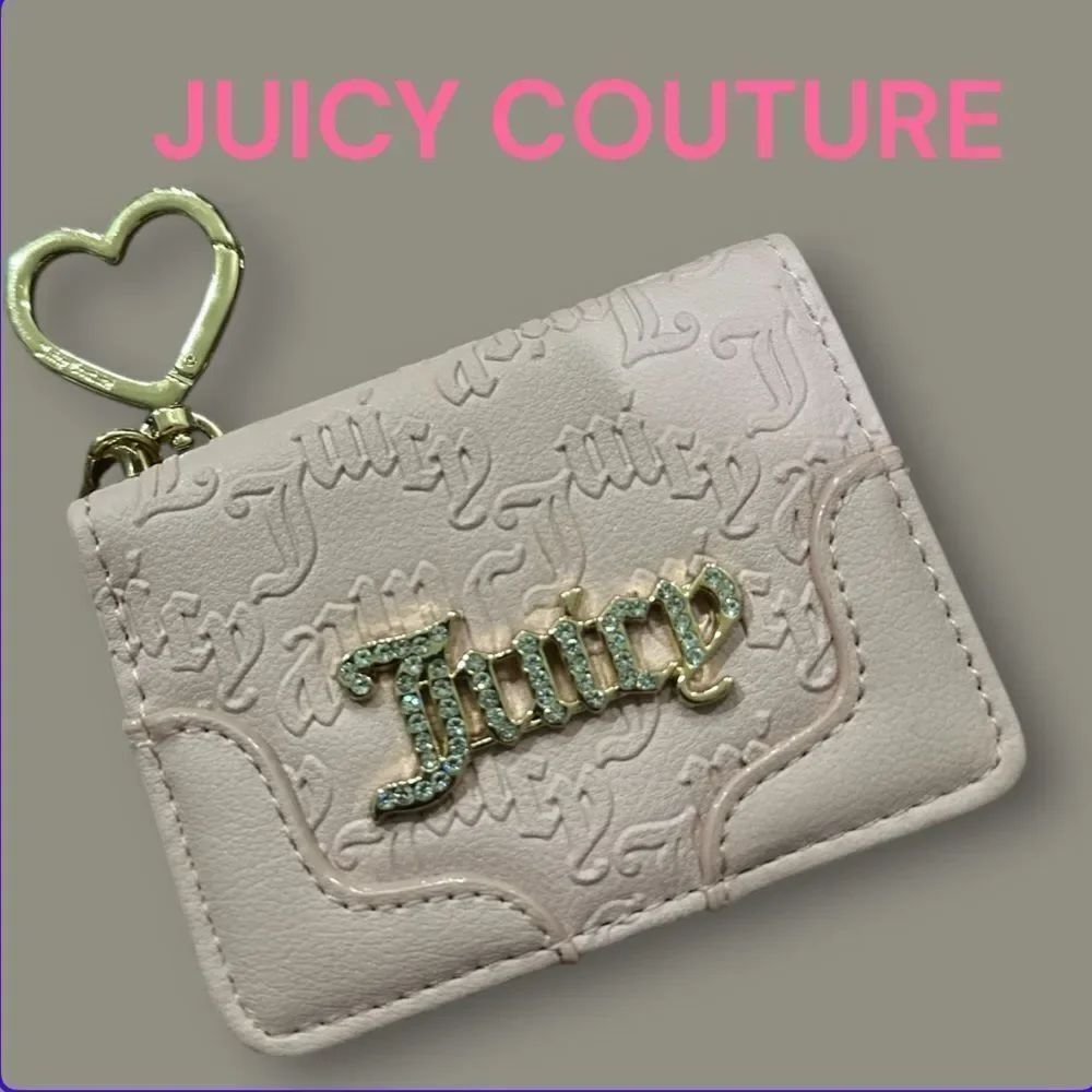 Juicy Couture Blush Card Holder with Gold Details